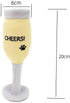 Plush Champagne Glasses Dog Toy, Birthday Gift, Holiday Party Favor (2 Pack: Champagne Glasses)