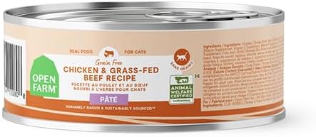 Open Farm Canned Cat Food, Chicken and Beef Pate Recipe, 12 Cans / 5.3oz