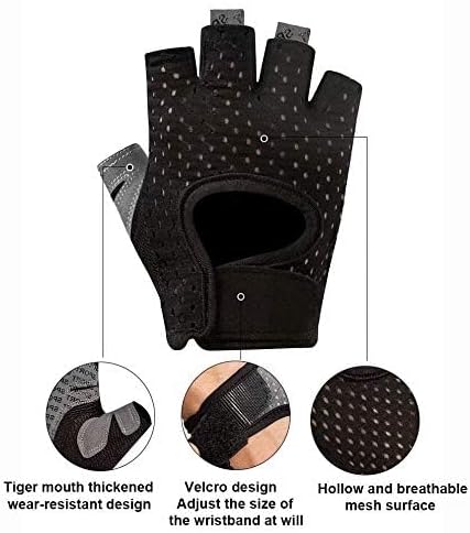 QNLALZM Workout Gloves Breathable Non-Slip Silica Gel Grip Exercise Gloves for Men Women Weightlifting Yoga Dumbbell