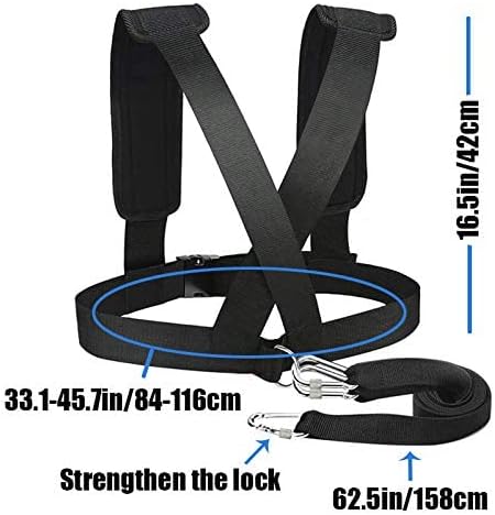 Sled Harness Tire Pulling Harness with Reinforced Lock, Can Pull up to 1.5T for Fitness Weight Sled Training Equipment