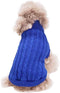 FAMI Dog Clothes, Soft Puppies Sweater, Winter Outfit for Small Dogs XS S, Cat Apparel, Dark Blue