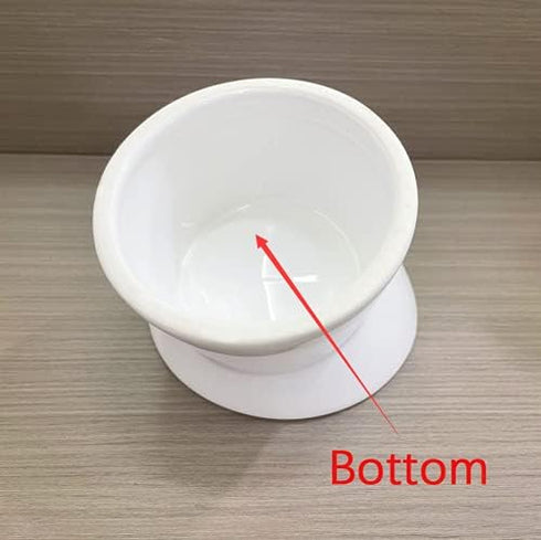 Black Small Ceramic Raised Cat Bowls, Tilted Elevated Food or Water Bowls, Stress Free, Dishwasher & Microwave Safe