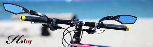 Hafny New Handlebar Bike Mirror, HD Blast-Resistant, Adjustable Rotatable Rearview Mirror for Bicycle