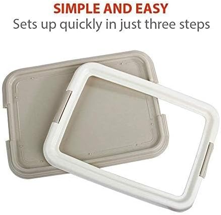 PAWISE Dog Training Pee Pad Holder Tray, Large Indoor Puppy Potty Floor Tray, 24''X24'