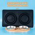 Dog Bowls with Mat, Cat Water Food Bowl Set (13.5oz Each) - No Spill Silicone Mat, Dual Pet Feeder for Small Medium Dogs