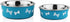 Printed Teal Blue Anti-Skid Stainless Steel Water and Food Feeding Bowl for Small Dogs and Cats (2 bowl)