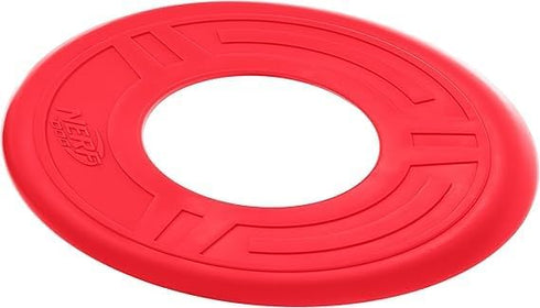 Nerf Dog Atomic Flyer Outdoor Dog Toy, 10 Inch Flying Disc for Medium and Large Dogs, Red