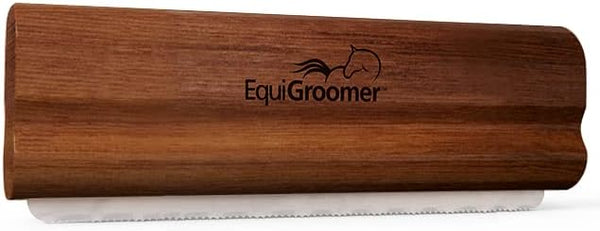 EasyGroomer Deshedding Brush for Dogs & Cats, Natural Mahogany Undercoat Tool for Large & Small Pets