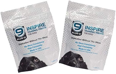 Blue-9 Inspire Dog Training Treats, Bite-Sized, Made in The USA, 4 Ounce Resalable Package, 2-Pack