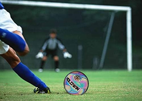 HOLOWIN Holographic Luminous Soccer Ball, Size 5 for Night Games & Training, Glowing Reflective Toy Gifts