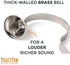 Mighty Paw Metal Dog Doorbell - Durable Big Dog Bell - Includes Potty Training Tips - Sleek Silver Bell