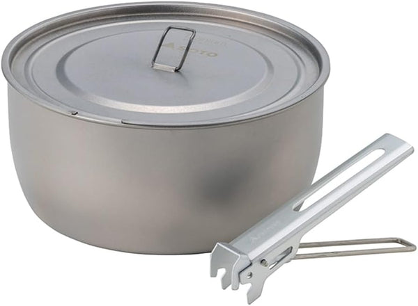 SOTO Ultralight Titanium Pot with Lifter for Camping, Hiking, Backpacking, Outdoor & Picnic (1100ml)