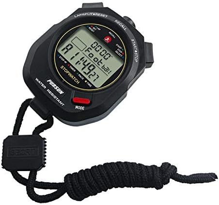 Professional Digital Timer Stopwatch, Sports Stopwatch with Countdown Timer, 100 Lap Memory, Water Resistant