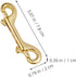 2pcs Brass Double Hook Metal Snap Hooks Dog Leash Clip Chain Clasps Metal Hooks Lanyard Snap Clasp Dog Leash Snap Hooks Metal Snaps Hooks DIY Clasps Pet Chain Buckle
