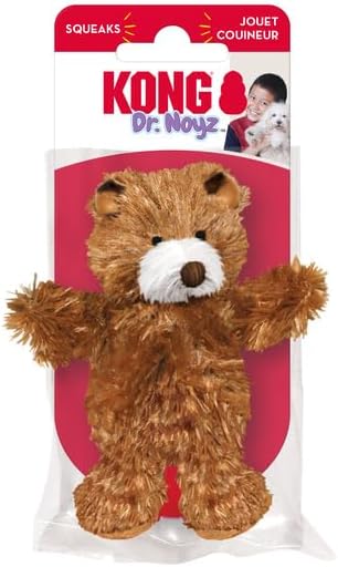 3 KONG Low Stuffing with Squeaker Dog Toy, X-Small, Animals, Bear, Duck, Frog