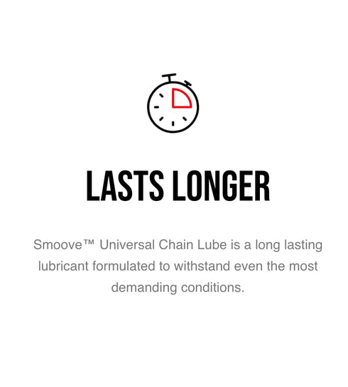 SMOOVE 125ml Universal Bike Chain Lube. Long-Lasting Wax-Based Lubricant with Precision Luberetta Applicator for Road