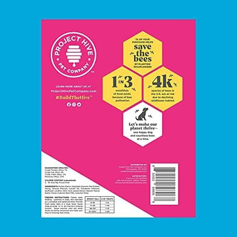 Hive Dog Training Treats 2 Pack — Healthy, Non-GMO, Natural Peanut Butter Flavored, Grain Free Dog Treat