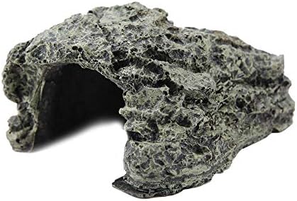 TOPINCN Aquarium Fish Hiding Cave, High Simulation Crawling Turtle Reptile Habitat Decoration, Small
