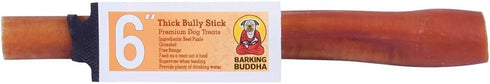 6 Inch Thick Bully Sticks for Dogs, Pack of 8, Premium Fully Digestible Odor Free Beef Pizzle Chew Treats