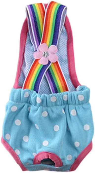 Rstoznu Dog Sanitary Diaper Polka Dot Striped Female Dog Sanitary Panties Cute Compatible