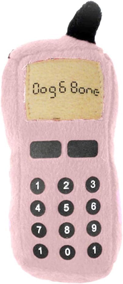 Pink Pet Dog Puppy Funny Cellphone Shape Plush Doll - Chew Squeaky Toy for Small Medium Dogs, Tough Plush Toy