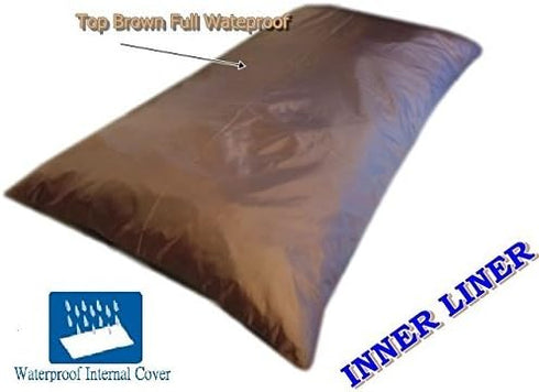 DIY Heavy Duty Blue Denim Jean Pet Dog Pillow Cover + Waterproof Resistant Case Set for Small Medium Dog