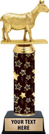 Customized Black Starlite Dairy Goat Trophy, 10.5" Dairy Goat Trophy Award, Personalize
