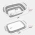 Collapsible Pet Bathtub with Water Drain Plug - Foldable Bathtub for Small Dogs Cats, Portable Design, Grey
