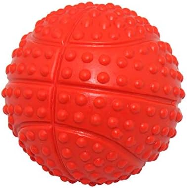 Dog Squeaky Toys, Non-Toxic Rubber Play Balls for Puppy Small Medium Dogs, Interactive Chew Toy, Pack of 4