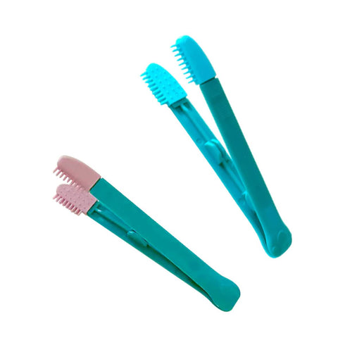 Balacoo 4pcs Brush Set - Plastic Eye Dogs Mini Combs for Cleaning Tear Stains, Lightweight Grooming Kit for Pets