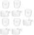 10pcs Fish Tank Planter Decor, Acrylic Plant Cup Holders for Fish Tank Supplies and Bait Feeder