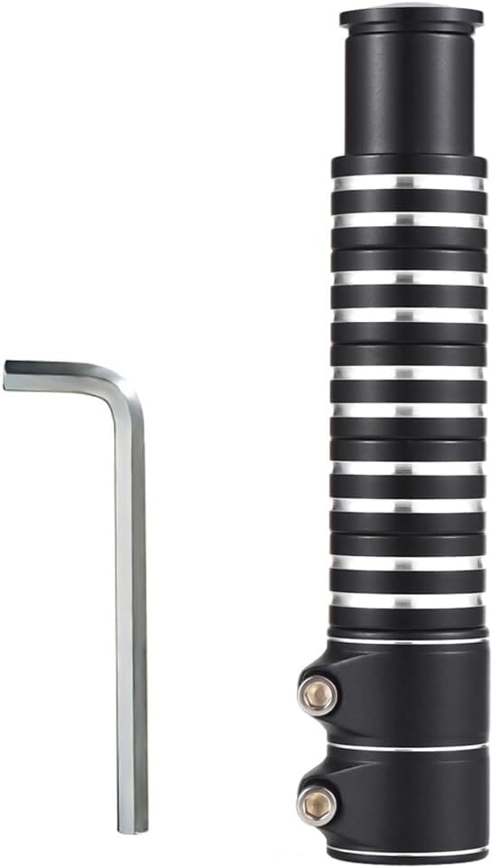Lixada Bike Stem Riser, Adjustable Handlebar Riser Adapter, Black, Suitable for Mountain Bike, Road Bike, MTB
