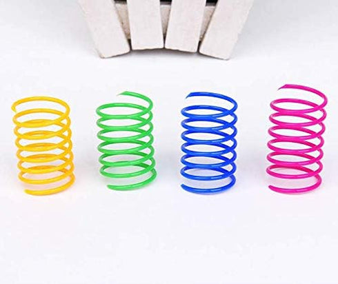 (30 Pack), ISMARTEN Cat Spring Toy Cat Kittens Toys Plastic Coil Spiral Springs for Swatting, Biting, Hunting
