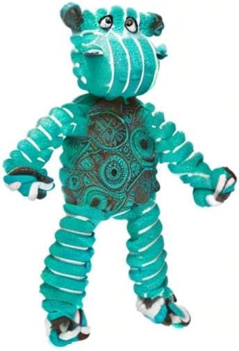 KONG Floppy Knots - Tough Plush Dog Toy with Squeaker for Active Play (Hippo, Small/Medium)