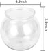 Mini Fish Classic Drum - Transparent Plastic Round Bowl Aquarium for 360° View Centerpiece