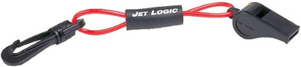 Kwik Tek Whistle with Lanyard, Red and Black