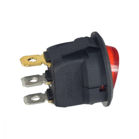 Round Red Illuminated On/Off Switch for Kidzone 12V Bumper Car Ride On Toy