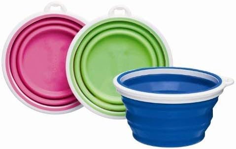 Bamboo Bamboo 1-Cup Silicone Pop-Up Travel Bowl, Colors Vary