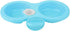 Pssopp Double Dog Bowl, Hanging Pet Food and Water Feeder, Plastic, Blue