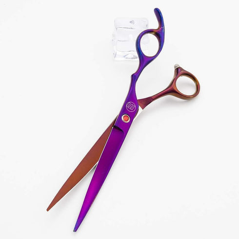 7.0" Set, 4-pieces Moontay Professional Dog Grooming Scissors Straight, Upward Curved, Downward Curved