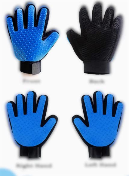 Pet Grooming Glove, Comfortable Brush Glove for Dog, Cat, Rabbit, Perfect Hair Remover for Short and Long Fur