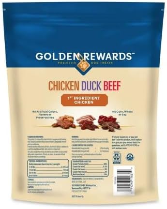 Generic 12oz Golden Rewards Chicken, Duck, and Beef Recipe Variety Flavor Dry Jerky Treats for All Dogs