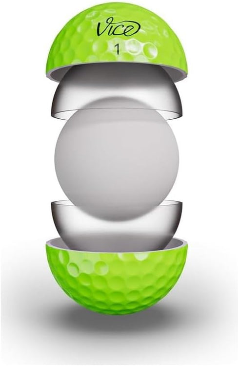 3-Piece, High-Performance Vice Pro Golf Balls - Enhanced Distance