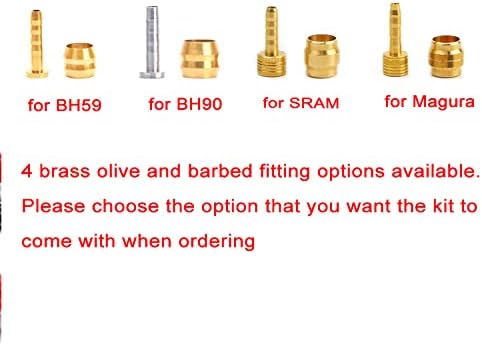 Hydraulic Disc Brake Service Kit for Shimano BH59/BH90, AVID SRAM, Magura Hose - Pack of 4 Sets