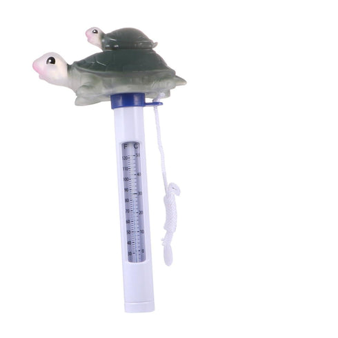 Floating Pool Turtle Thermometer with String for Swimming Pools and Hot Tubs,