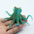 Aquarium Octopus Decoration, Fluorescent Silicone Ornament with Suction Cup for Fish Tank, Blue