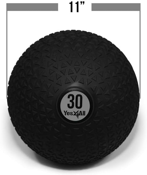 Yes4All 10-40lb 30lbs Slam Balls, Weighted Ball Weight, Durable PVC Sand Filled Workout Dynamic Slam Ball for Strength