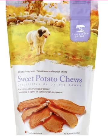 Caledon Farms Sweet Potato Dog Treat, No Preservatives, 9.3 Ounce (Pack of 4) for Dogs