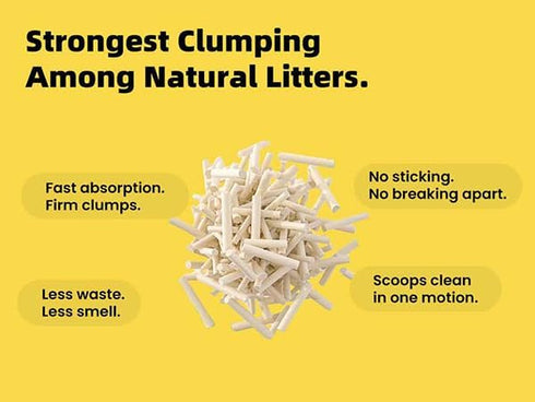 Pee(5.7lb 1pack) Tofu Cat Litter Flushable, Fast Clumping, Scoop Poop Easily, Less Dust, Less Tracking, Natural Non