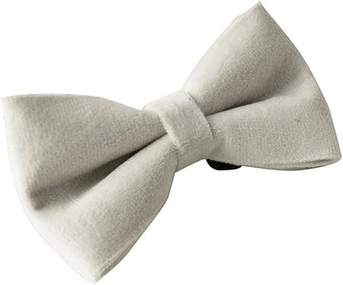Adjustable Velvet Dog Collar with Bow Tie, Stylish Detachable Bow for Small Medium Large Dogs and Cats, Neck 13.0-20.5